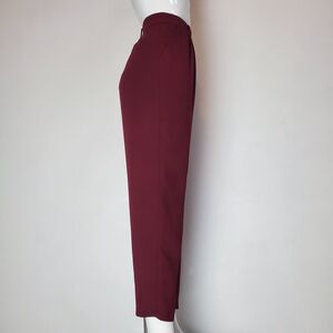 Anthropologie Sasha Burgundy Button-Fly Trousers